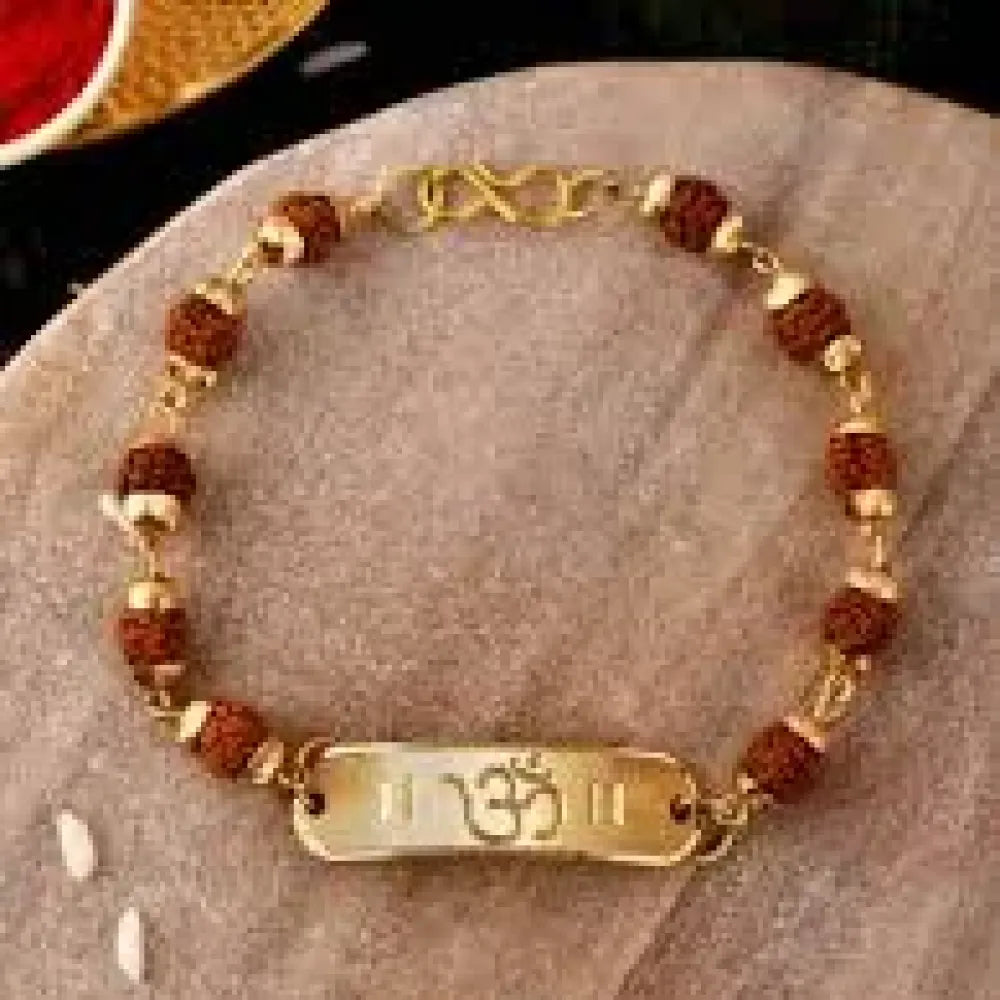 Personalized engraved rakhi bracelet - bracelets