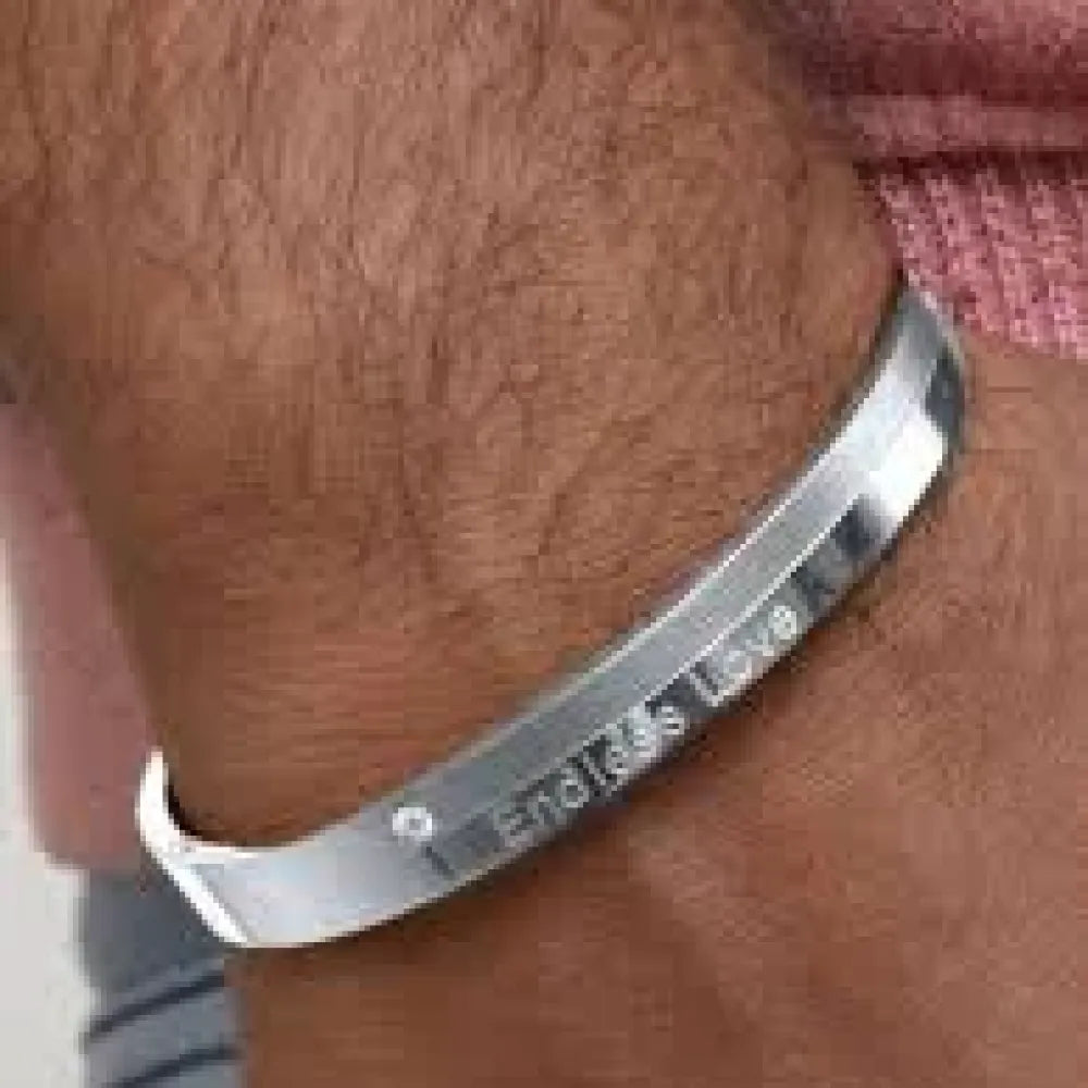 Personalized men’s kada bracelet - bracelets