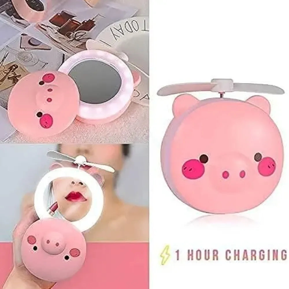Pig led mirror fan