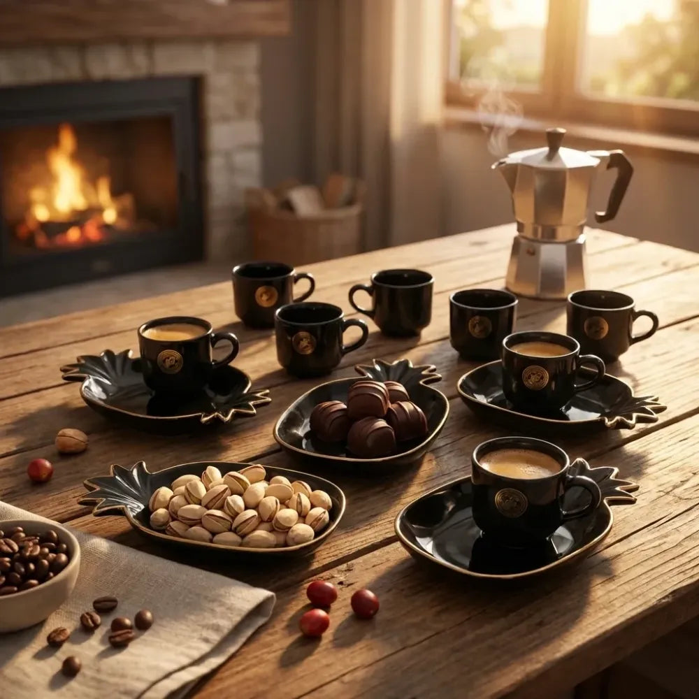 Pineapple ceramic tea set - home & kitchen