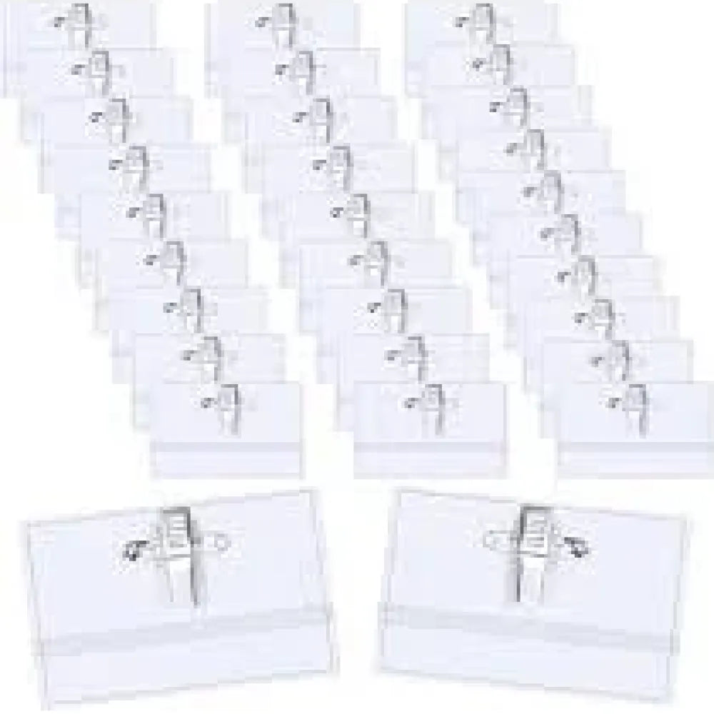 Plastic clip name badges - office
