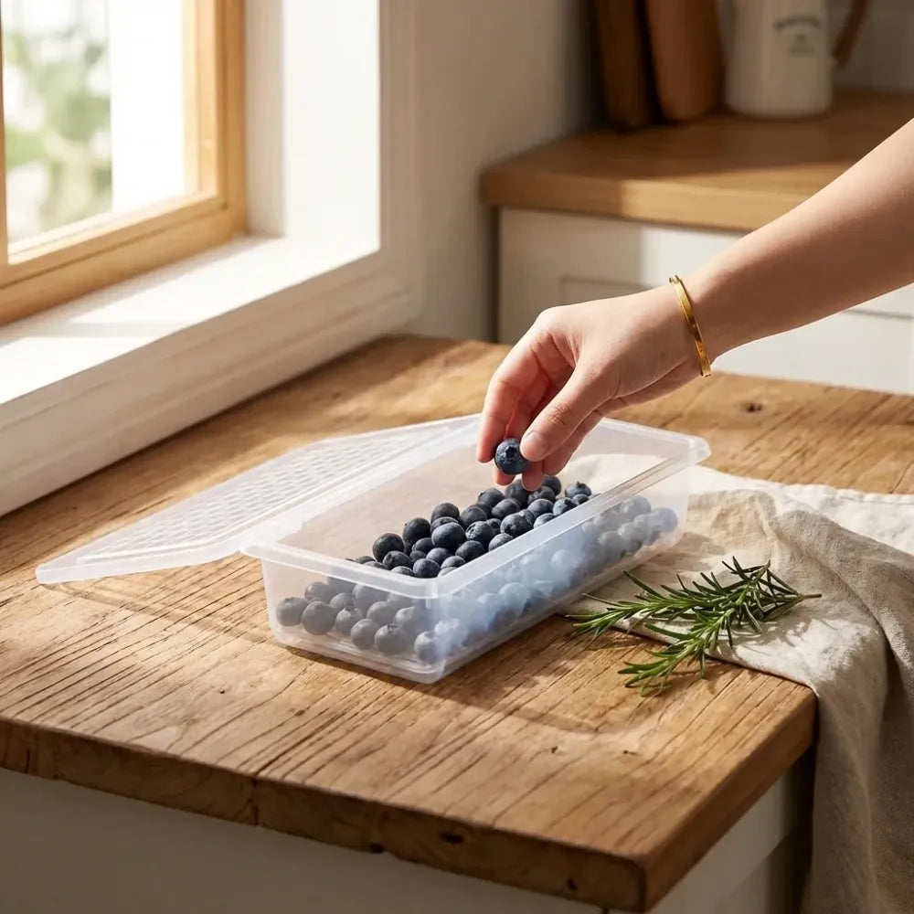Plastic fridge organizer box – pack of 2