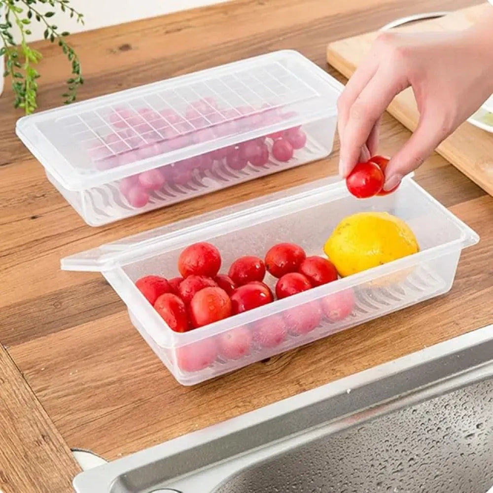 Plastic fridge organizer box – pack of 2