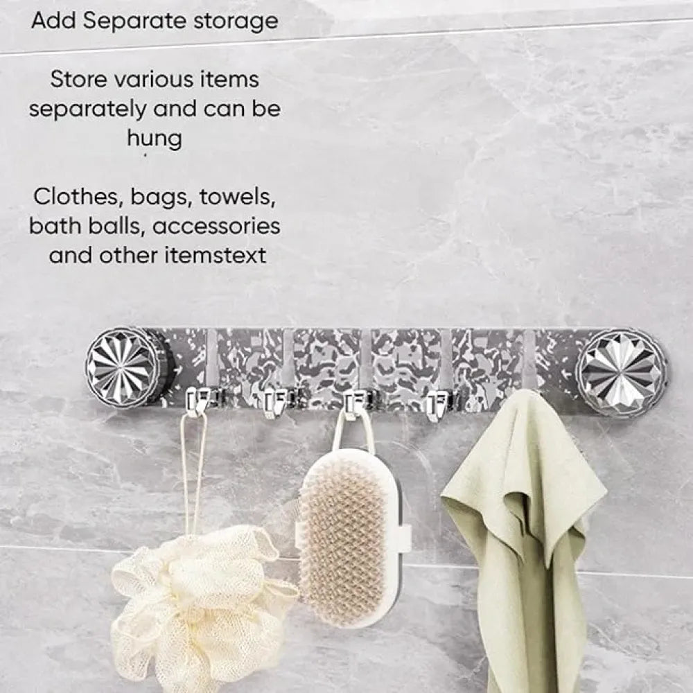Plastic wall hook rack