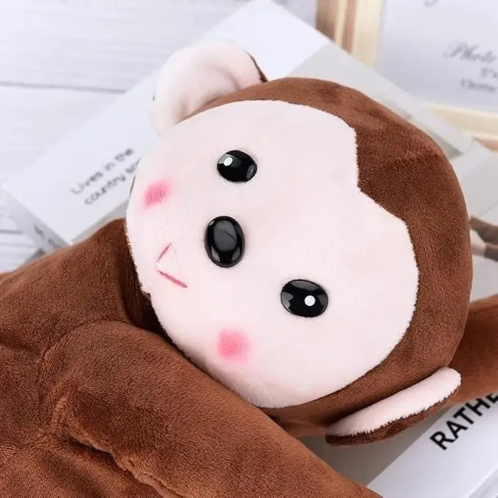 Plush monkey tissue holder