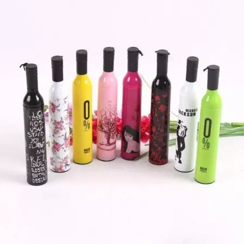 Pocket folding wine bottle umbrella - home & kitchen