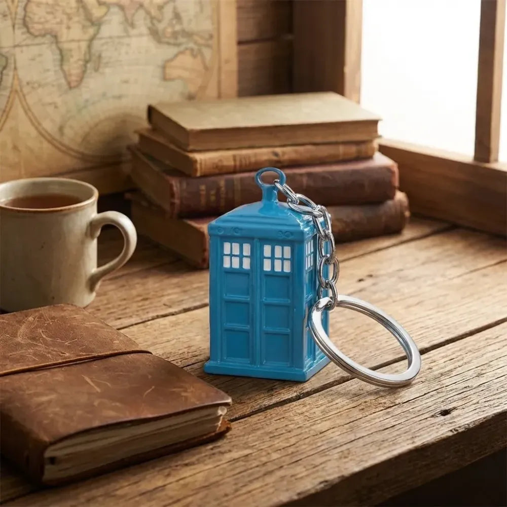Police box keychain charm - home improvement