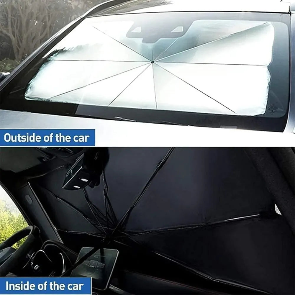 Pop-up car sunshade