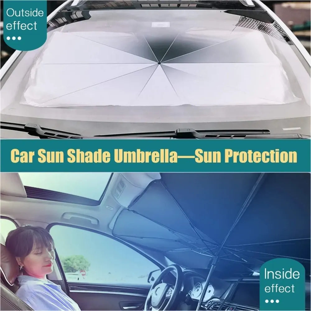 Pop-up car sunshade