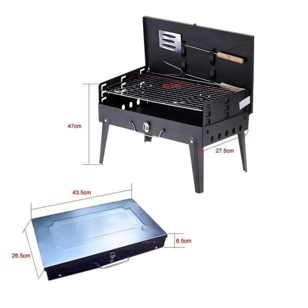 Portable briefcase bbq grill - home & kitchen