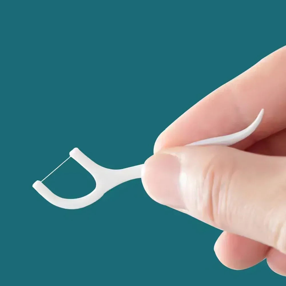 Portable dental floss picks - health care