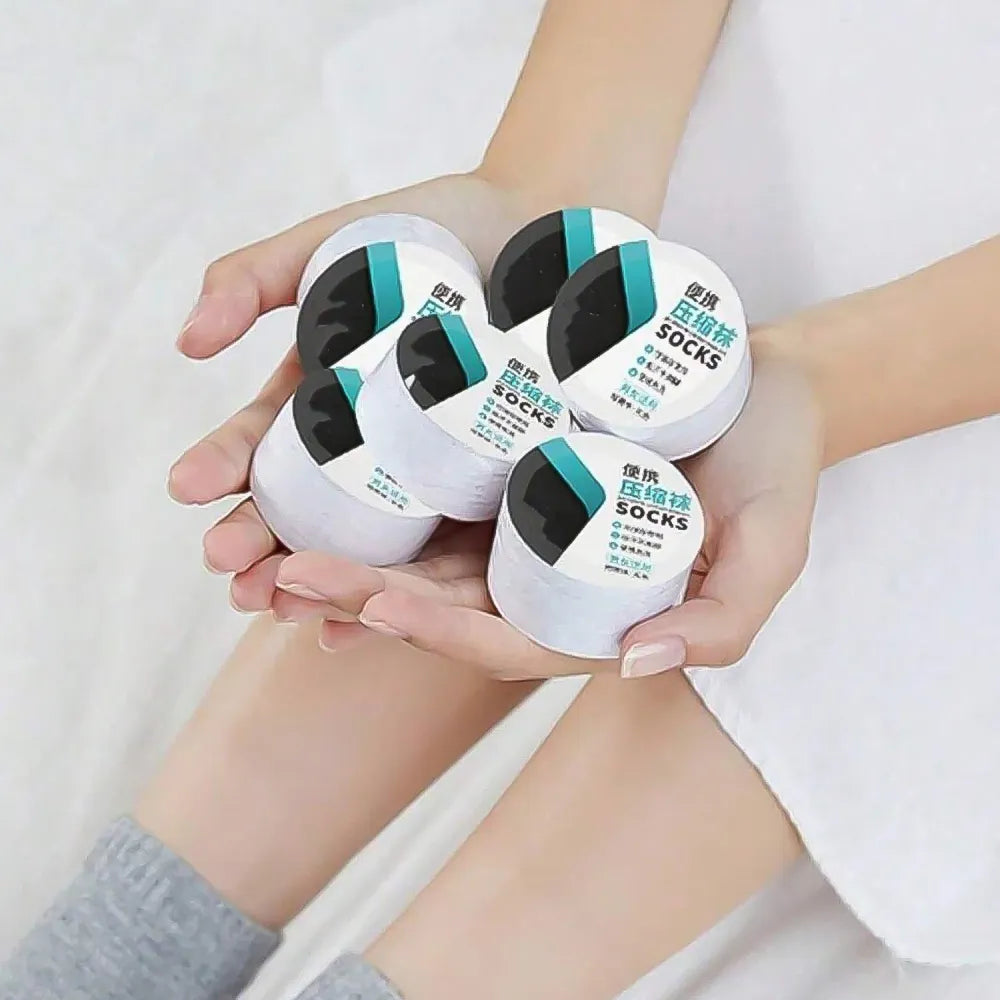 Portable disposable compression socks - health care