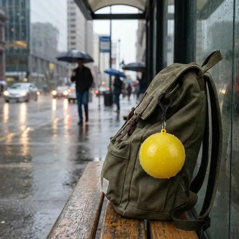 Portable disposable emergency raincoats waterproof rain poncho in a ball for traveling camping outdoor (pack of 5)