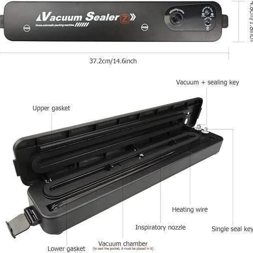 Portable food vacuum sealer