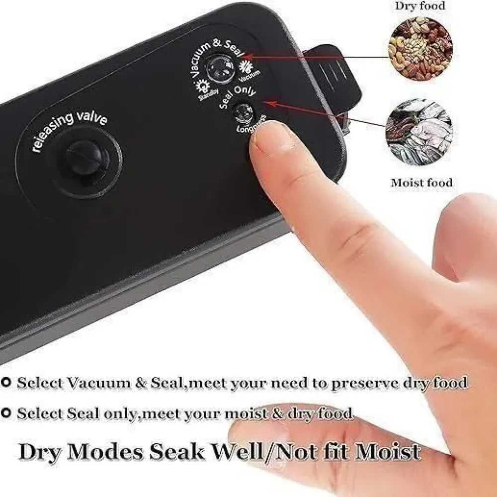 Portable food vacuum sealer