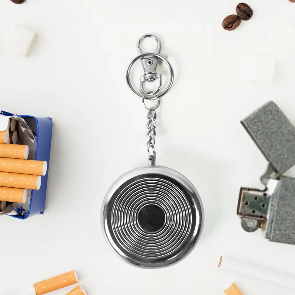 Portable keychain ashtray – stainless steel - home improvement
