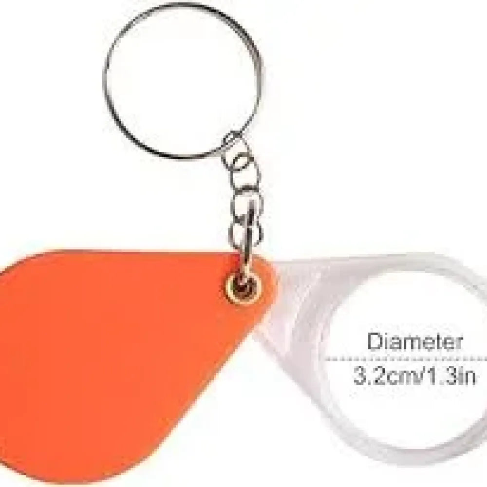 Portable keychain magnifier glass - office