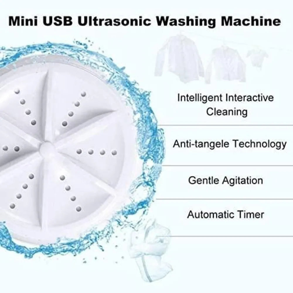 Portable mini washing machine ultrasonic turbine washer