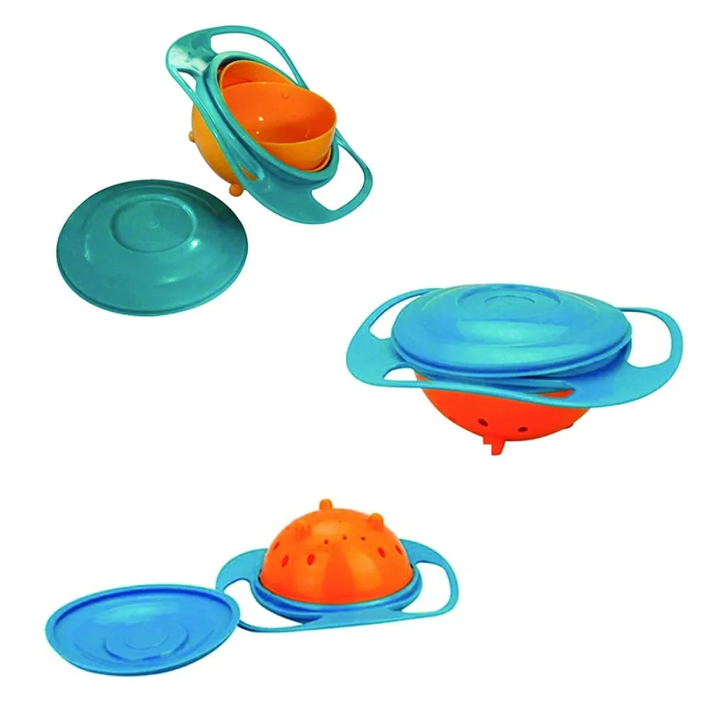 Portable non spill feeding toddler gyro bowl 360 degree rotating dish - home & kitchen