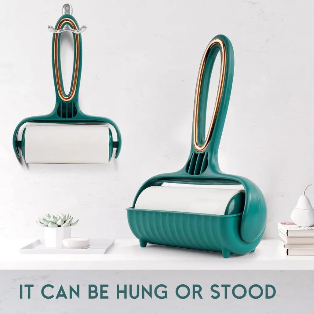 Portable sticky lint remover brush
