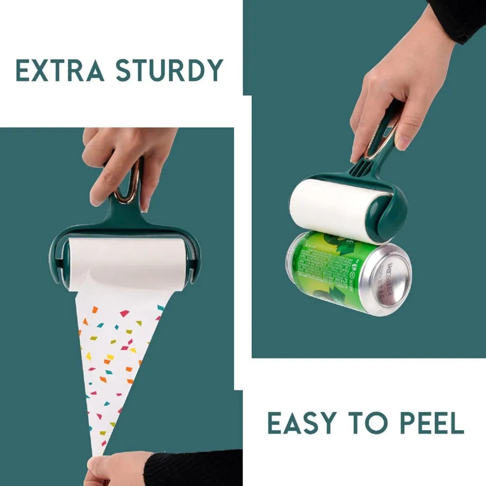 Portable sticky lint remover brush