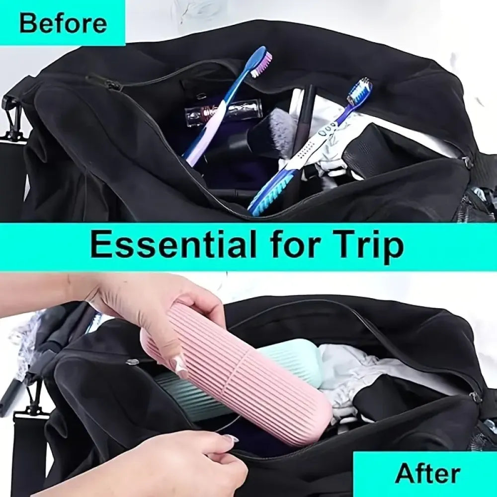 Portable travel toothbrush organizer - home improvement