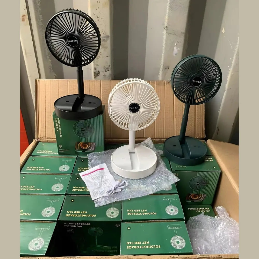 Powerful rechargeable high speed table desk fan