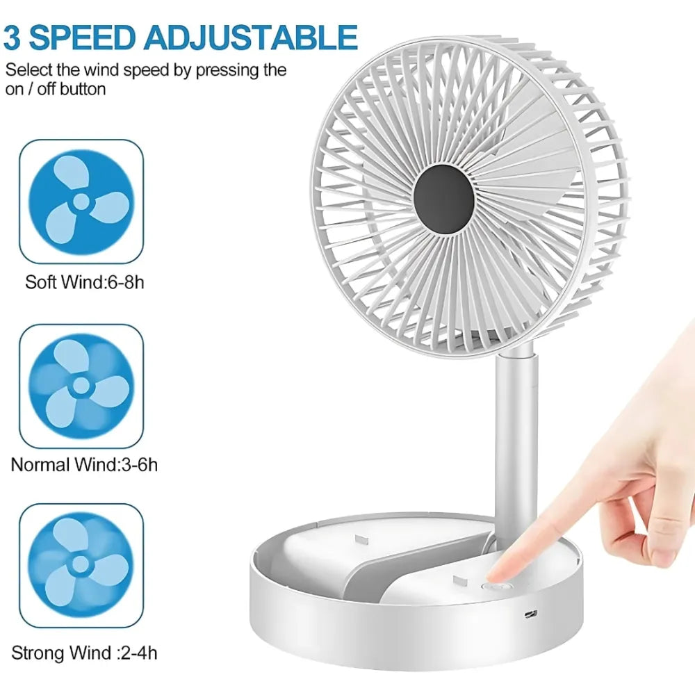 Powerful rechargeable high speed table desk fan
