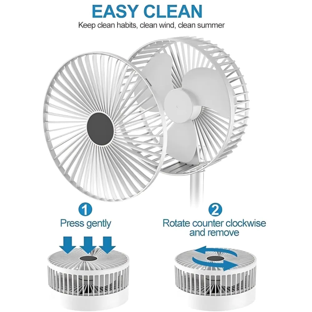 Powerful rechargeable high speed table desk fan