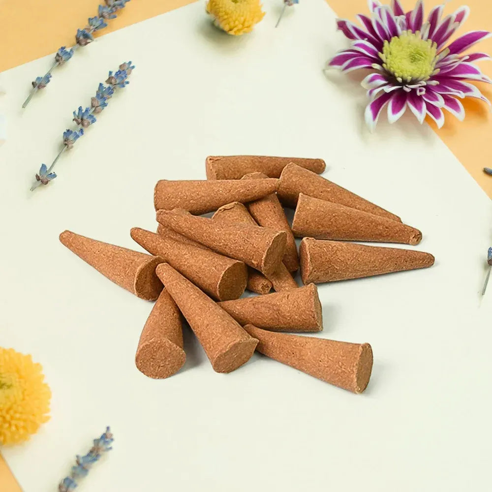 Premium dark rose dhoop cones - health care