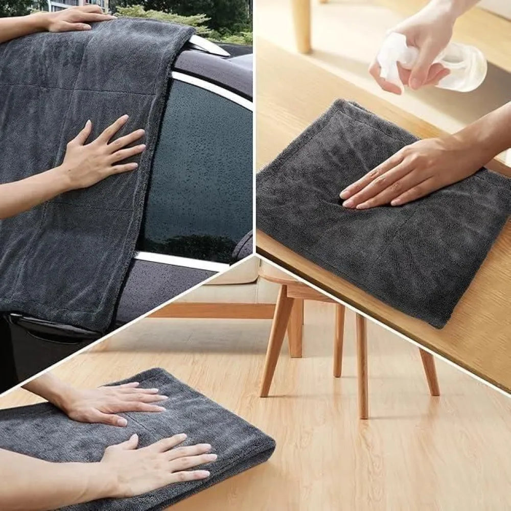 Professional car cleaning towel thickened ultrafine fiber