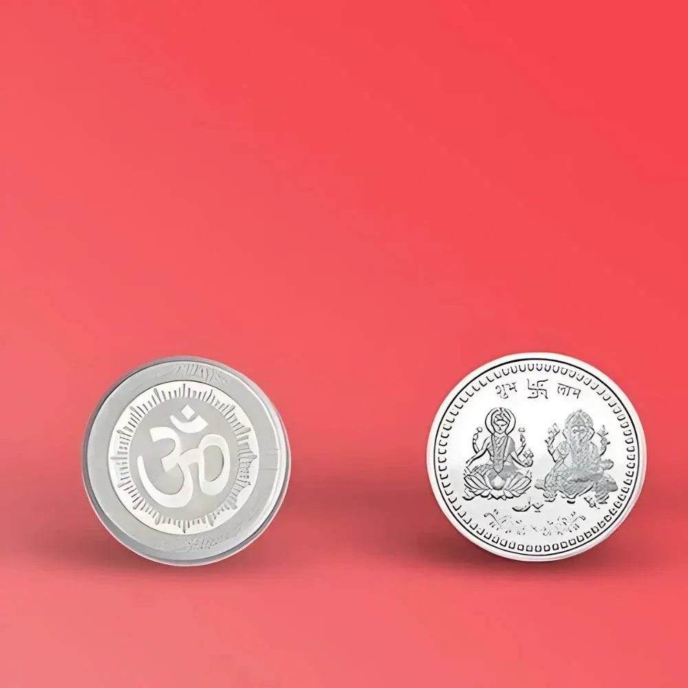 Pure silver lakshmi coin for gift and pooja - accessories
