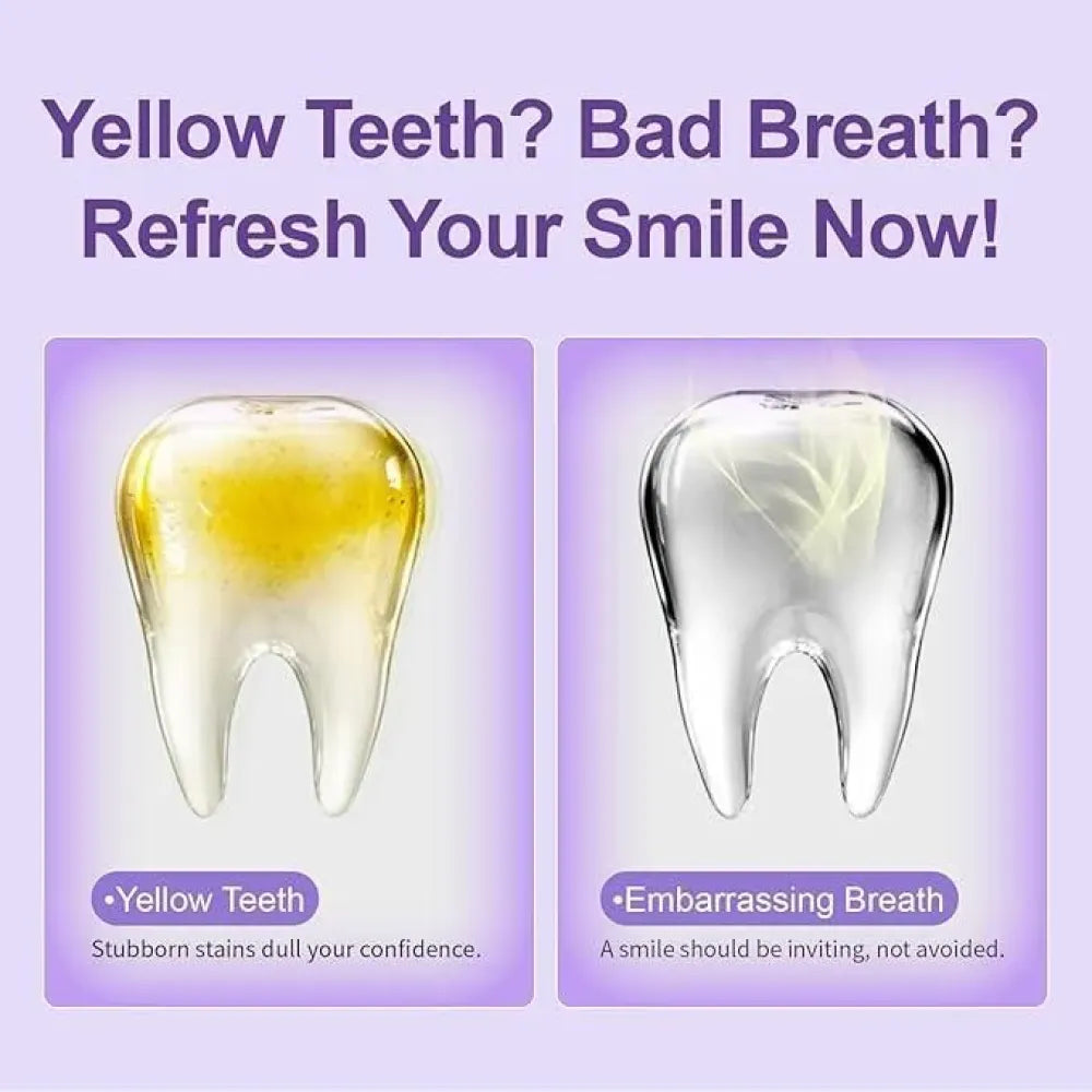 Purple whitening toothpaste