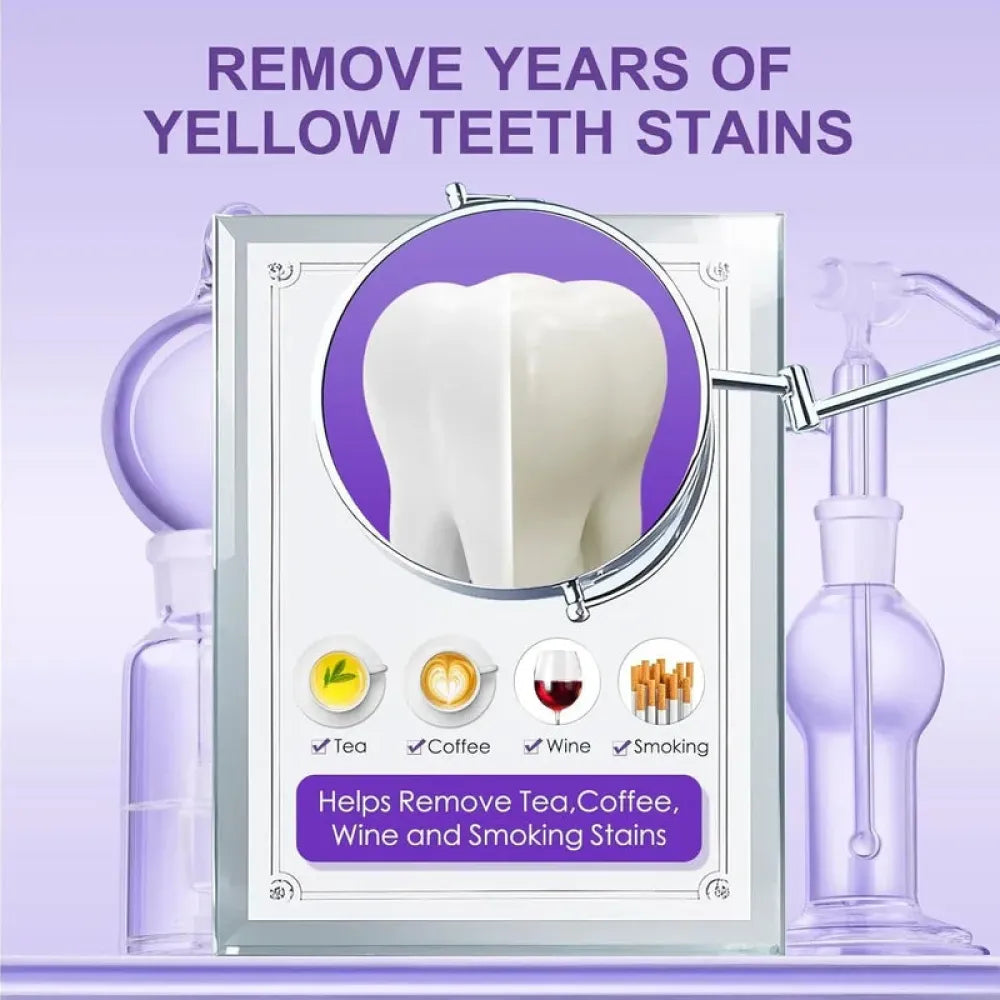 Purple whitening toothpaste
