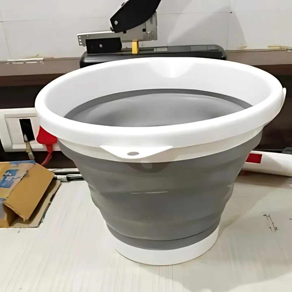 Pvc coated collapsible foldaway bucket