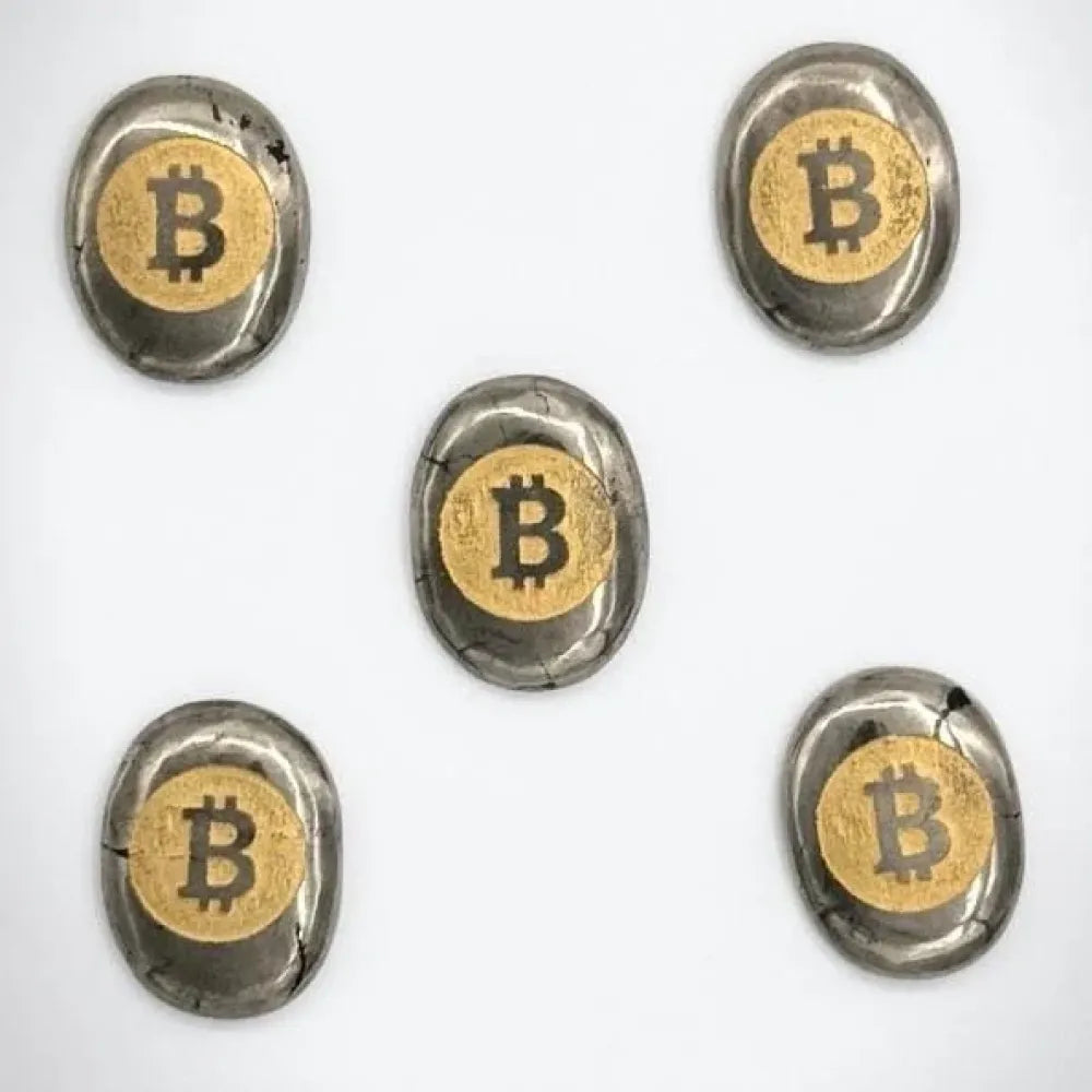 Pyrite bitcoin stone – pack of 2