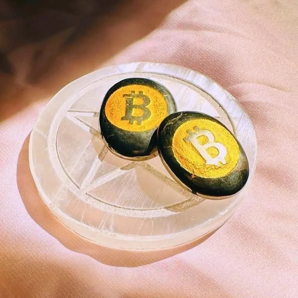 Pyrite bitcoin stone – pack of 2