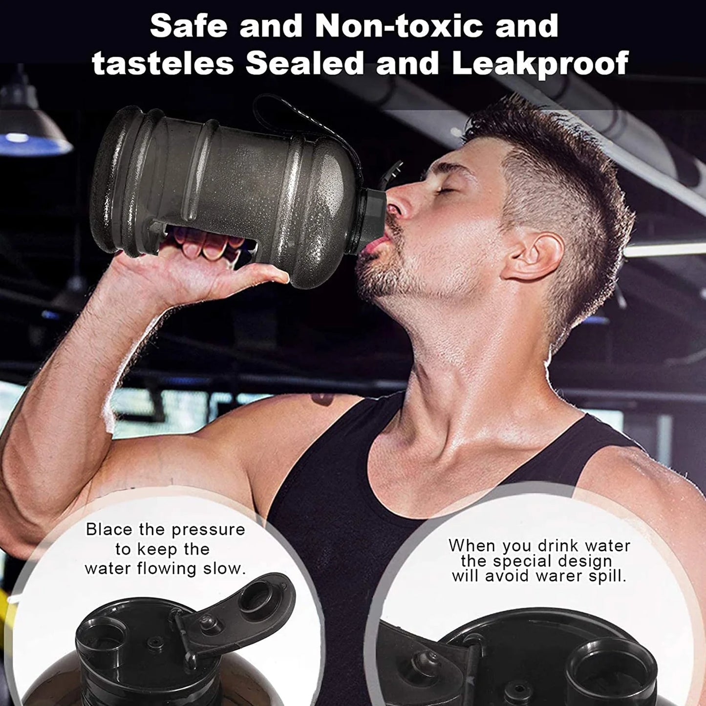 Gym Water Bottle with Mixer