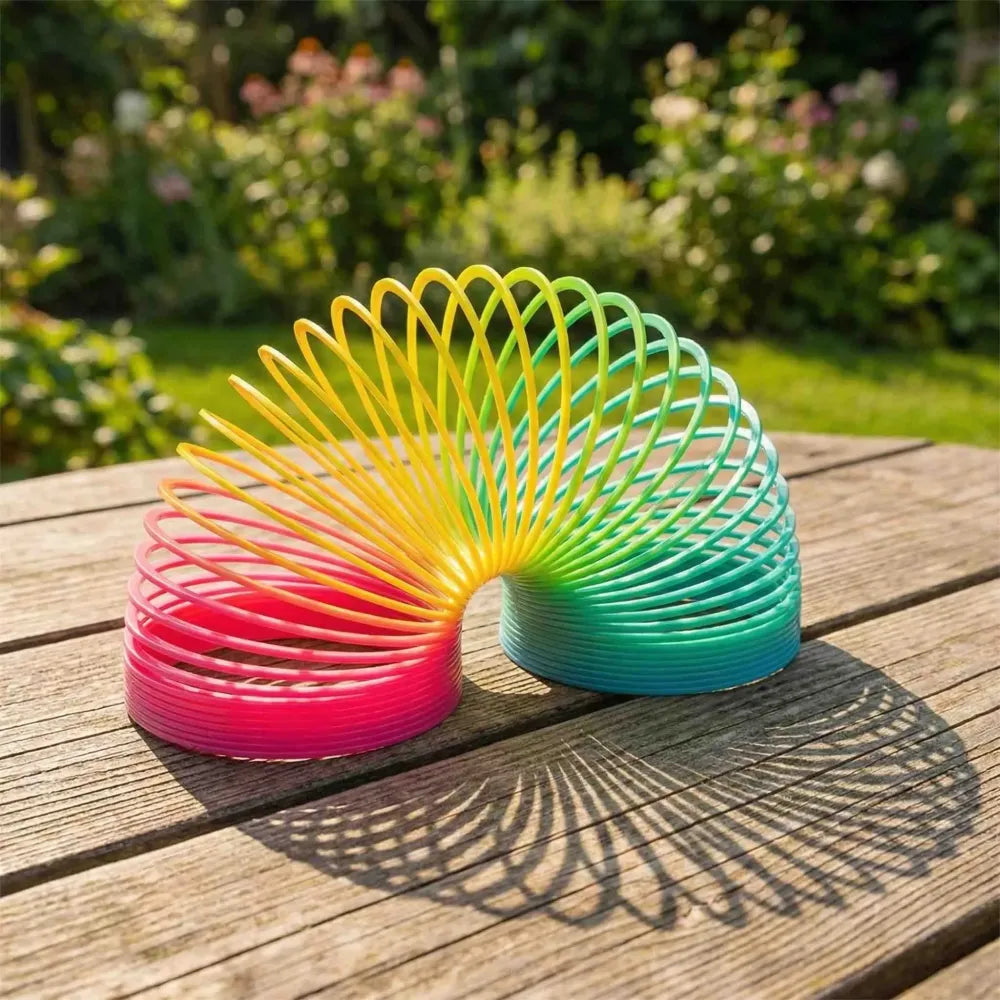 Rainbow metal slinky toy - toys