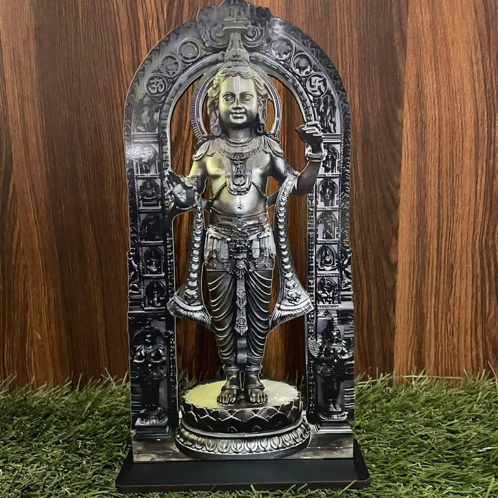 Ram lalla mdf cutout of statue in ayodhya mandir (2d)
