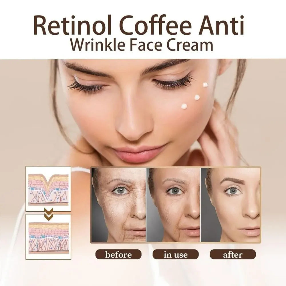 Ratinol caffeine anti wrinkle cream