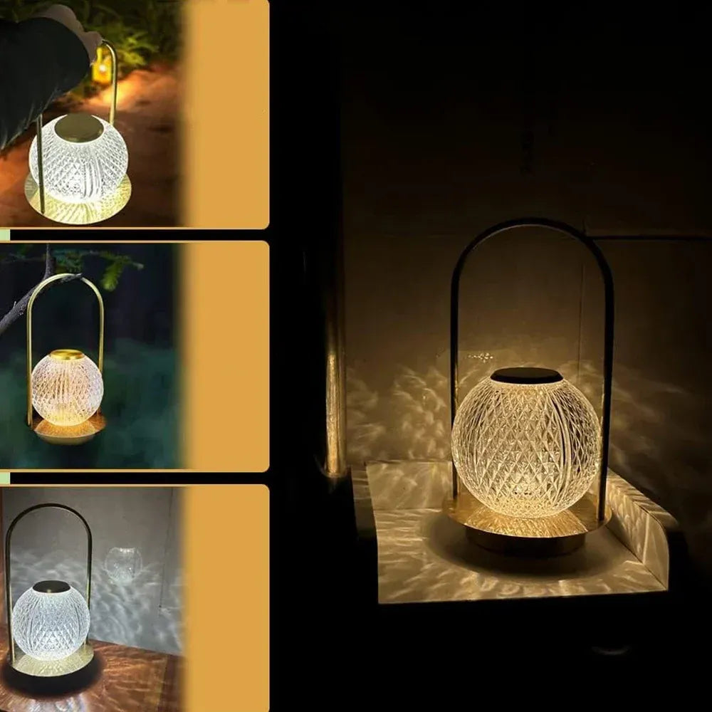 Rechargeable crystal table lamp - home improvement