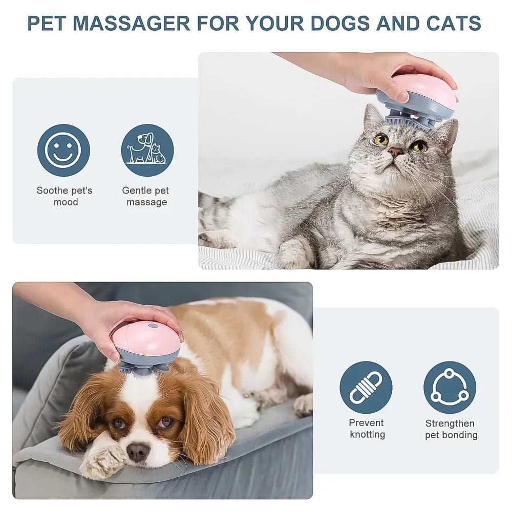 Rechargeable dual-purpose pet & human massager - health care