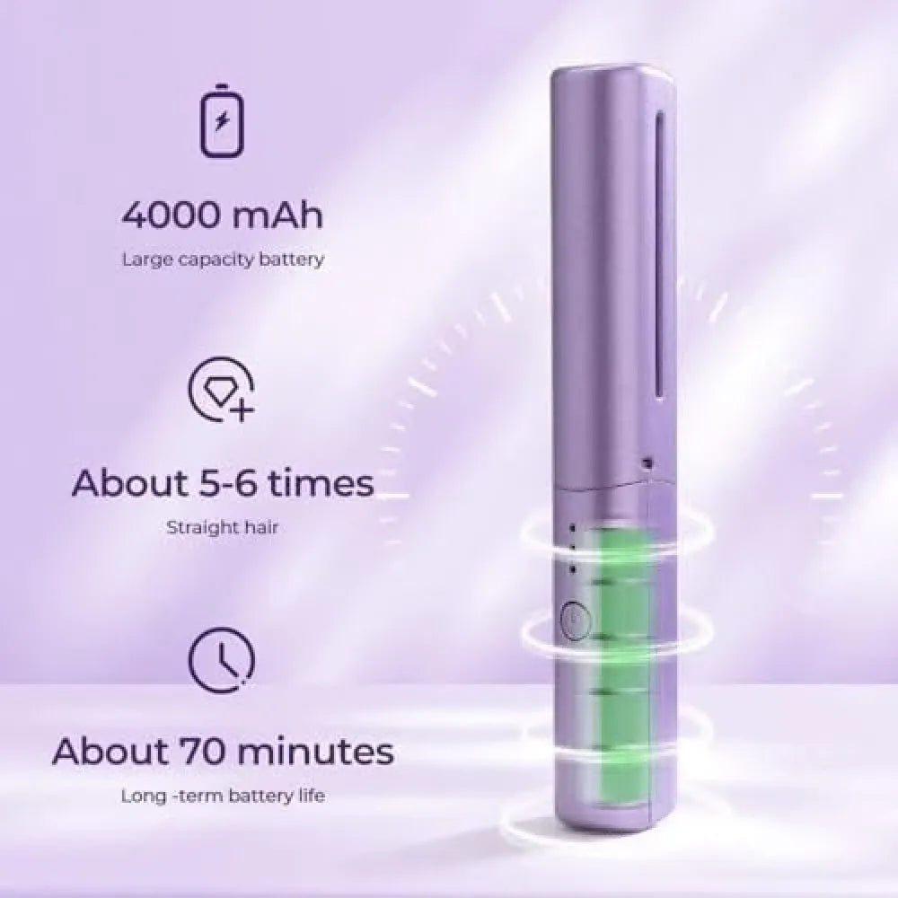 Rechargeable hot comb straightener