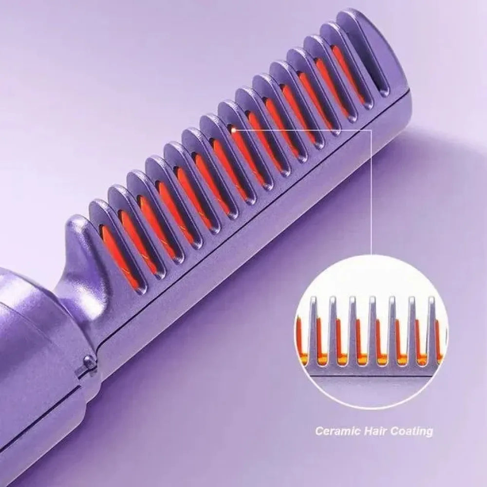 Rechargeable hot comb straightener