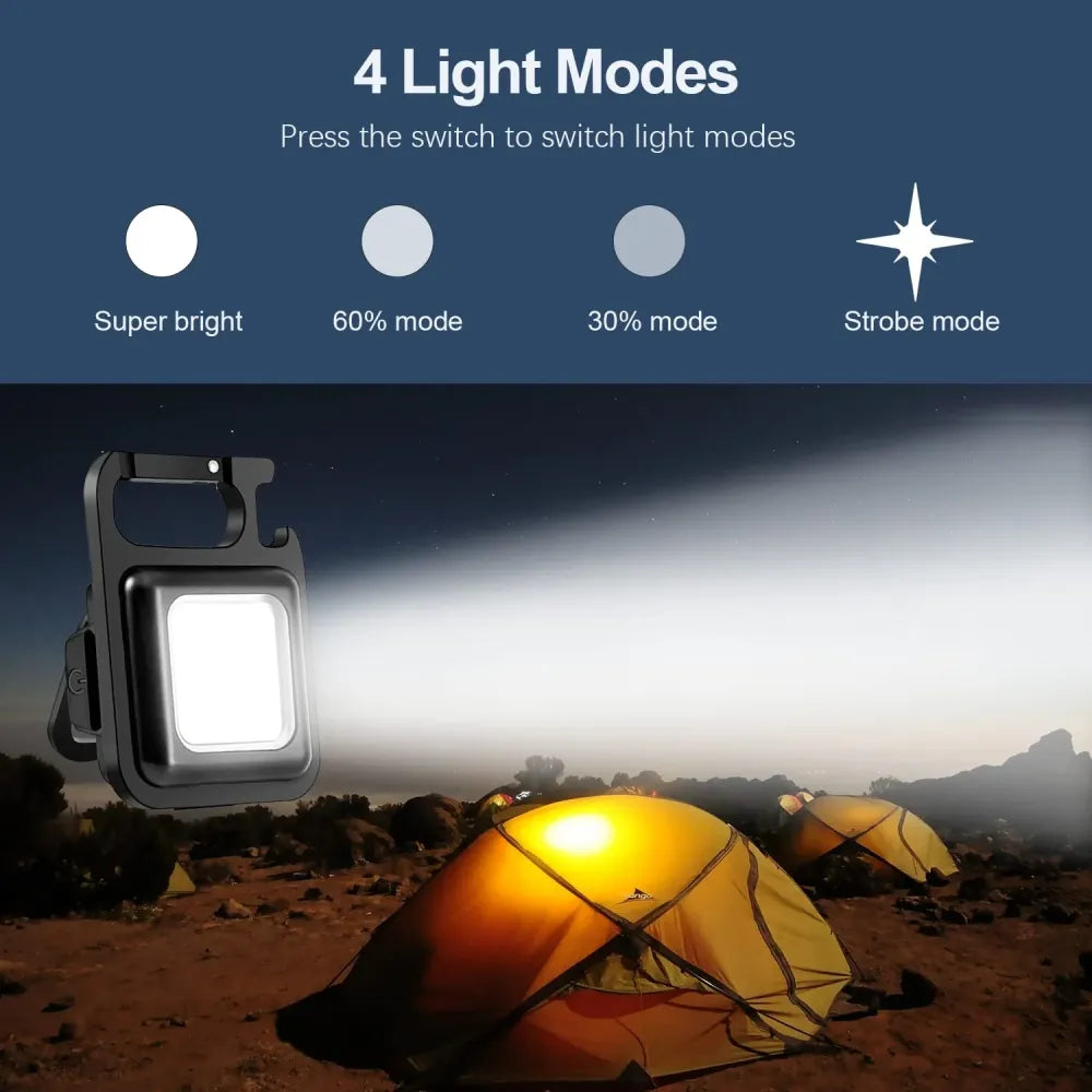 Rechargeable keychain flashlight - travel