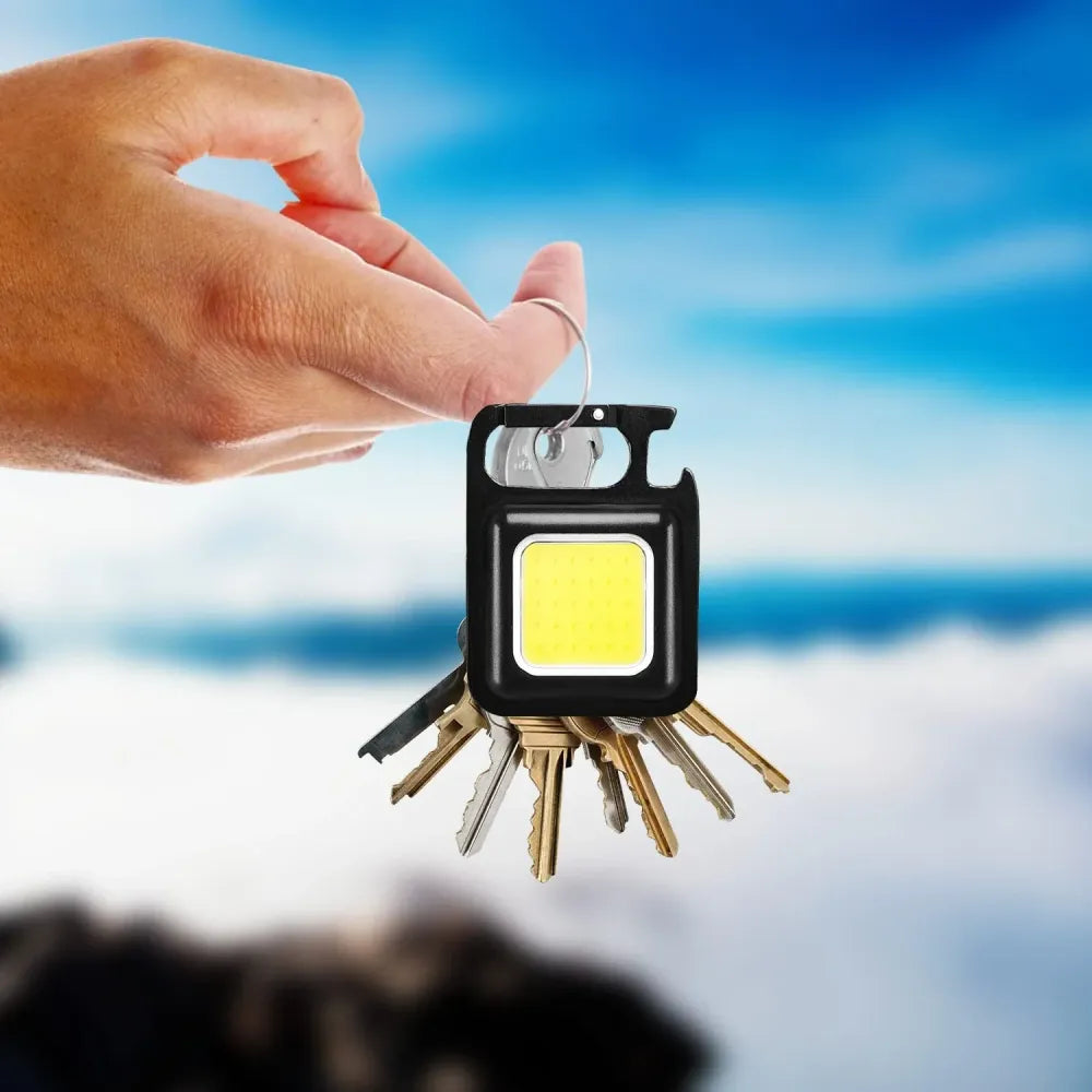 Rechargeable keychain flashlight - travel