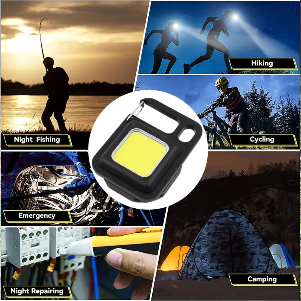 Rechargeable keychain flashlight - travel
