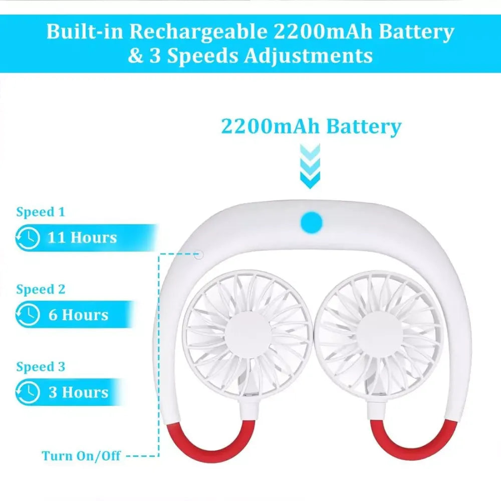 Rechargeable neck fan - home essentials
