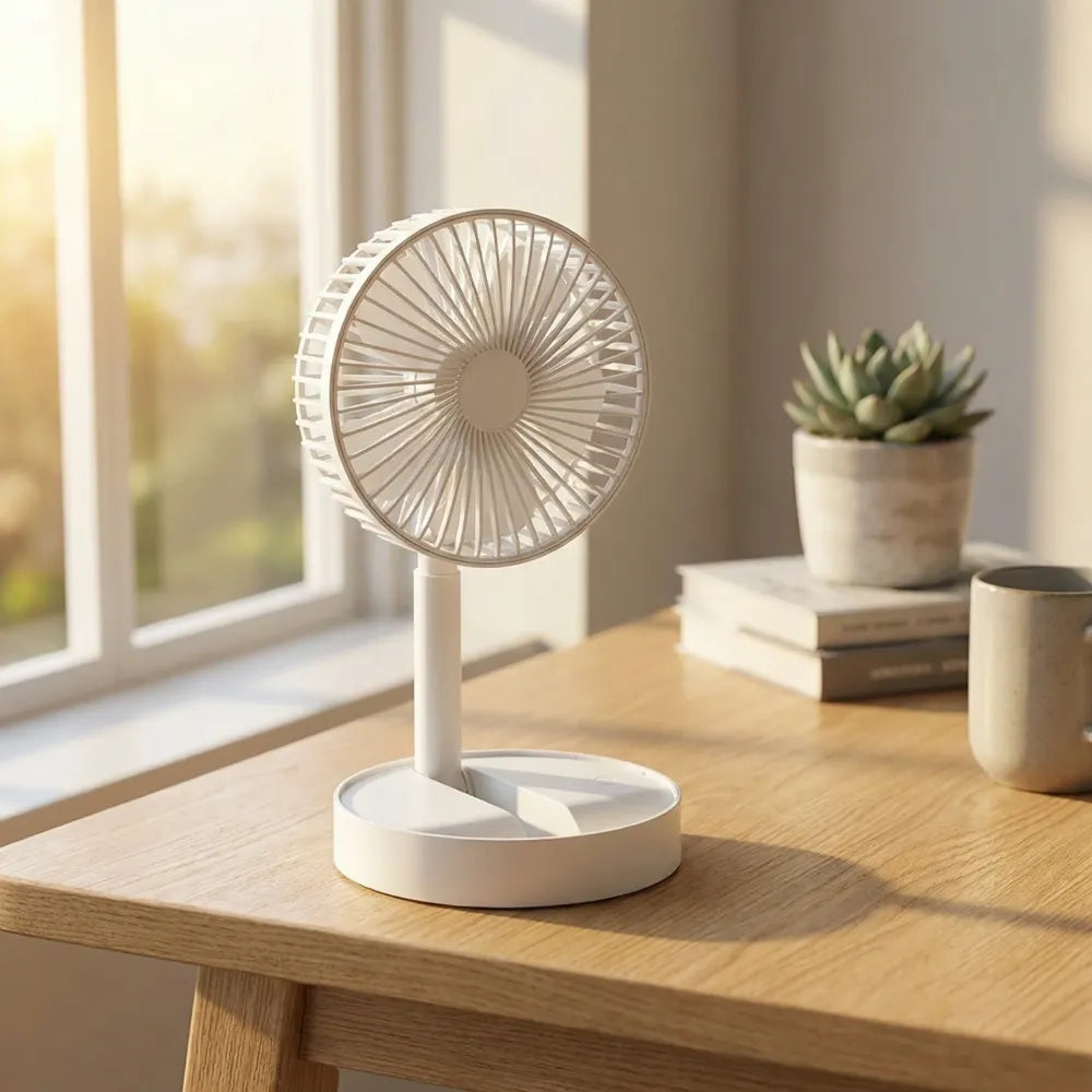 Rechargeable table fan twin-pack